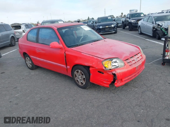 2003 Hyundai Accent GL z VIN KMHCG35C23U238969, wystawiony jako IAAI lot #41462884 z przebiegiem 156 682 mil mil oraz . Historia ofert i sprzedaży dostępna na DreamBid. Obrazek 1.