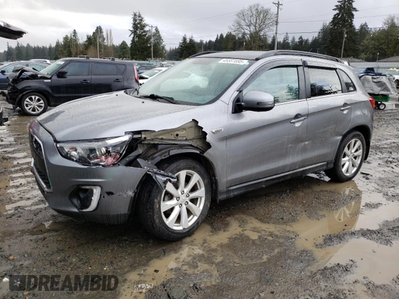 2015 Mitsubishi Outlander Sport 2.4 GT with VIN 4A4AR4AW3FE035902, listed as a Copart auction lot 45381695 with 47,894 mi miles and Salvage Title. Bid and sale history available at carsss.com. Image 1.
