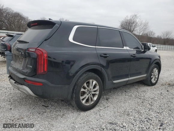 2020 Kia Telluride LX with VIN 5XYP24HCXLG079786, listed as a Copart auction lot 43041695 with 112,307 mi miles and Salvage Title. Bid and sale history available at carsss.com. Image 3.