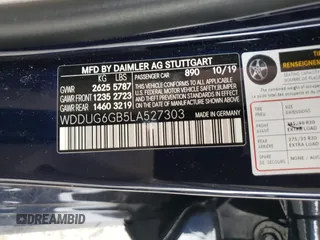 2020 Mercedes-Benz S-Class S 450 with VIN WDDUG6GB5LA527303, listed as a Copart auction lot 56611584 with 0 mi miles and Salvage Title. Bid and sale history available at carsss.com. Image 12.