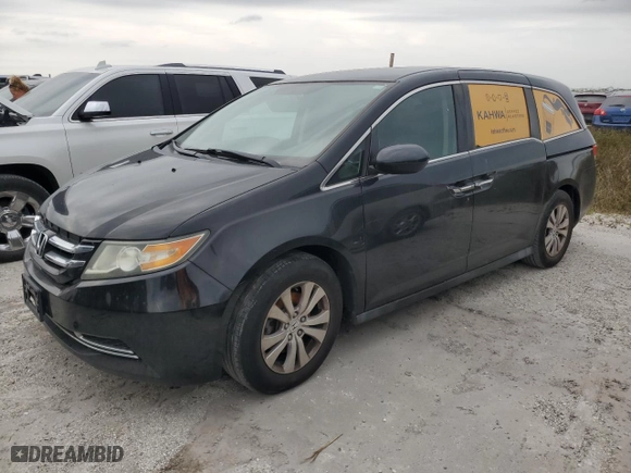 2014 Honda Odyssey EX with VIN 5FNRL5H43EB013787, listed as a Copart auction lot 76484784 with 0 mi miles and Salvage Title. Bid and sale history available at carsss.com. Image 1.