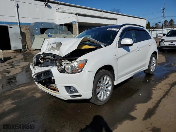 2011 Mitsubishi Outlander Sport SE with VIN JA4AR4AU2BZ014820, listed as a Copart auction lot 48354775 with 120,224 mi miles and Salvage Title. Bid and sale history available at carsss.com. Image 1.
