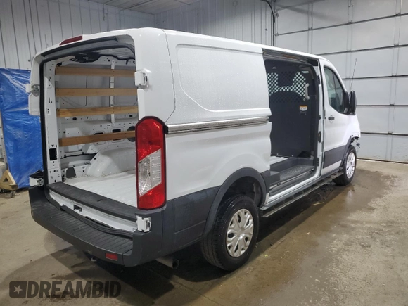 2023 Ford Transit Cargo z VIN 1FTBR1Y82PKB80689, wystawiony jako Copart lot #64601645 z przebiegiem 14 074 mil mil oraz Czysty tytuł • Clean title. Historia ofert i sprzedaży dostępna na DreamBid. Obrazek 3.