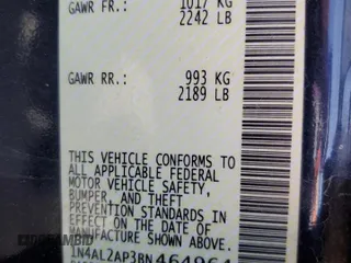 2011 Nissan Altima 2.5 S with VIN 1N4AL2AP3BN464964, listed as a Copart auction lot 51107695 with 172,685 mi miles and Clean Title. Bid and sale history available at carsss.com. Image 12.