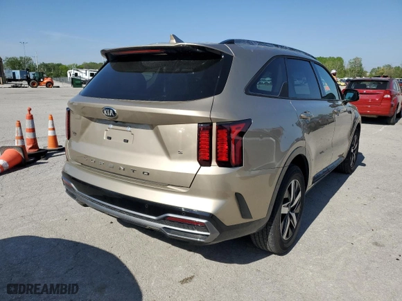 2021 Kia Sorento S with VIN 5XYRL4LCXMG006240, listed as a Copart auction lot 49976634 with 54,914 mi miles and Salvage Title. Bid and sale history available at carsss.com. Image 3.