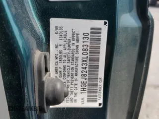 1999 Honda Civic EX with VIN 1HGEJ8243XL083130, listed as a Copart auction lot 60248885 with 331,458 mi miles and Salvage title. Bid and sale history available at DreamBid. Image 13.