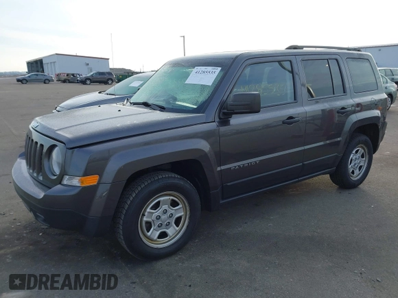 2017 Jeep Patriot Sport SE with VIN 1C4NJPBA3HD166261, listed as a IAAI auction lot 41285535 with 99,600 mi miles and . Bid and sale history available at DreamBid. Image 2.