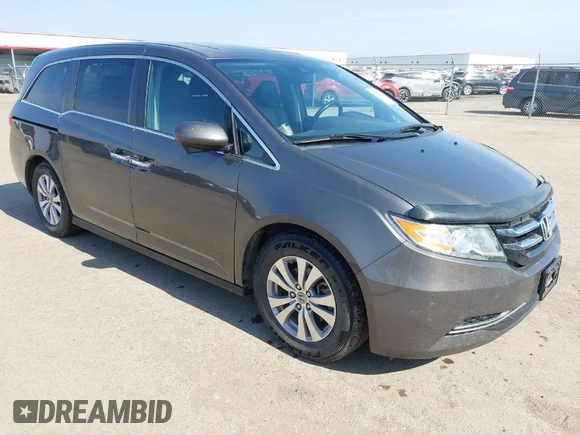2014 Honda Odyssey EX-L z VIN 5FNRL5H64EB031426, wystawiony jako IAAI lot #41777542 z przebiegiem 162 426 mil mil oraz . Historia ofert i sprzedaży dostępna na DreamBid. Obrazek 1.