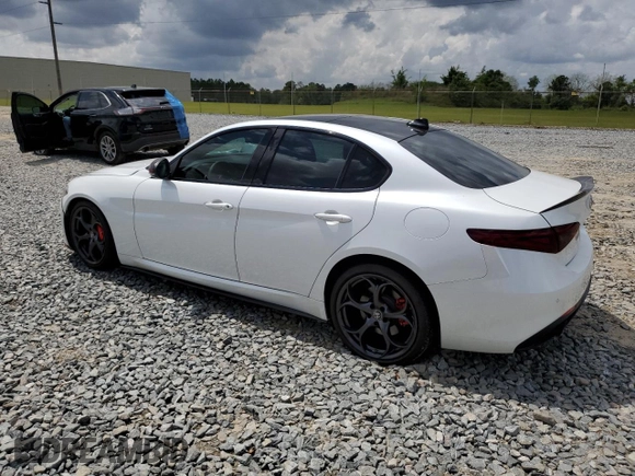 2018 Alfa Romeo Giulia Ti Sport with VIN ZARFAECN0J7597838, listed as a Copart auction lot 47893803 with 54,170 mi miles. Bid and sale history available at carsss.com. Image 2.