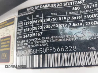 2011 Mercedes-Benz GLK 350 with VIN WDCGG8HB0BF566328, listed as a IAAI auction lot 42126696 with 149,824 mi miles and . Bid and sale history available at carsss.com. Image 9.