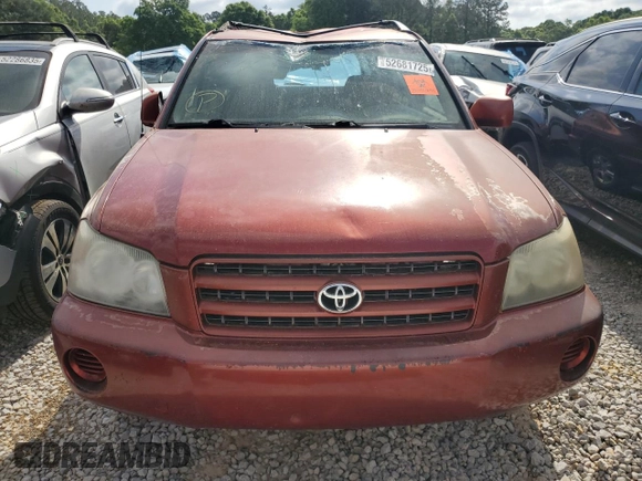 2003 Toyota Highlander z VIN JTEGF21A830096055, wystawiony jako Copart lot #52681725 z przebiegiem 188 892 mil mil oraz Szkoda całkowita • Salvage title. Historia ofert i sprzedaży dostępna na DreamBid. Obrazek 5.