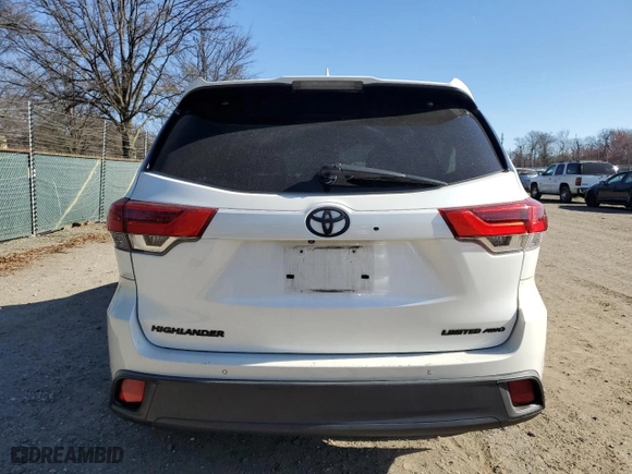 2017 Toyota Highlander Limited with VIN 5TDDZRFH5HS420676, listed as a Copart auction lot 49615725 with 107,080 mi miles and Salvage Title. Bid and sale history available at carsss.com. Image 6.