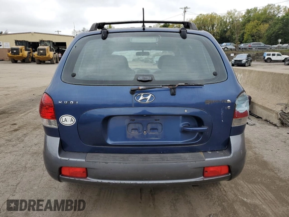 2006 Hyundai Santa Fe GLS with VIN KM8SC13D86U101742, listed as a Copart auction lot 72785044 with 137,819 mi miles and Salvage Title. Bid and sale history available at carsss.com. Image 6.
