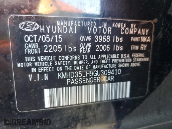 2016 Hyundai Elantra GT with VIN KMHD35LH9GU309410, listed as a Copart auction lot 79245694 with 138,585 mi miles and Salvage Title. Bid and sale history available at carsss.com. Image 12.