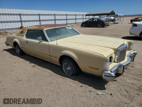 1974 Lincoln Continental with VIN 4Y89A889444, listed as a Copart auction lot 63290635 with 4,439 mi miles and Clean title. Bid and sale history available at DreamBid. Image 4.