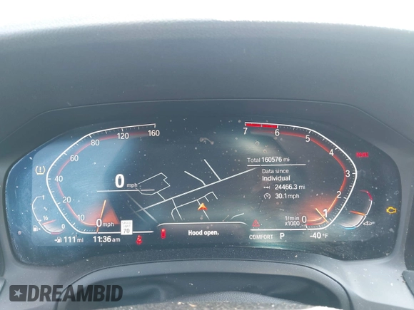 2019 BMW 3 Series 330i with VIN WBA5R1C5XKFH00567, listed as a IAAI auction lot 42076068 with 160,576 mi miles and . Bid and sale history available at DreamBid. Image 7.