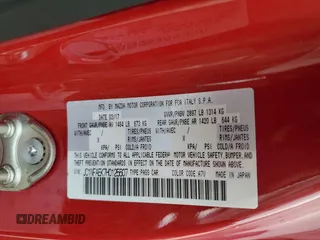 2017 FIAT 124 Spider Elaborazione Abarth z VIN JC1NFAEK7H0125607, wystawiony jako Copart lot #57884844 z przebiegiem 52 143 mil mil oraz Szkody całkowita. Historia ofert i sprzedaży dostępna na DreamBid. Obrazek 12.