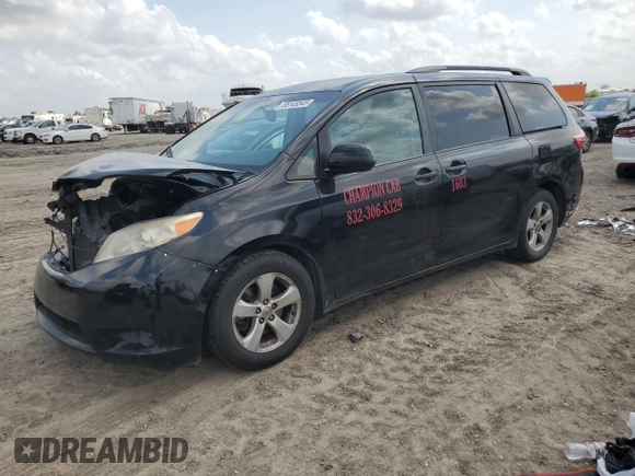2015 Toyota Sienna LE AAS with VIN 5TDKK3DC6FS578179, listed as a Copart auction lot 55145545 with 225,468 mi miles and Salvage Title. Bid and sale history available at DreamBid. Image 1.