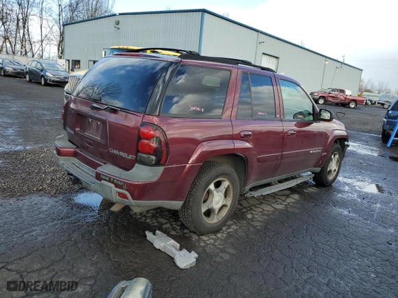 2004 Chevrolet TrailBlazer LT with VIN 1GNDT13S042383001, listed as a Copart auction lot 45517995 with 124,418 mi miles and Salvage Title. Bid and sale history available at carsss.com. Image 3.