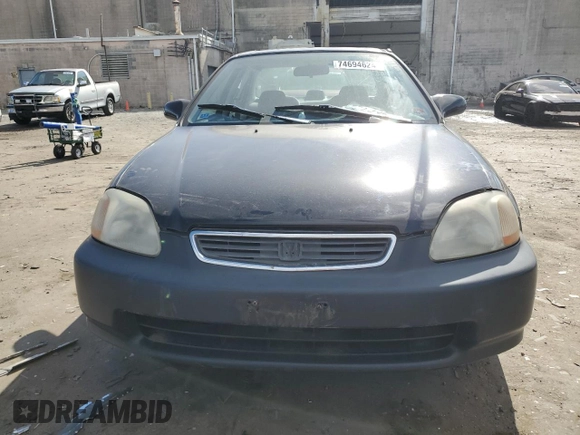 1998 Honda Civic EX with VIN 2HGEJ8645WH526772, listed as a Copart auction lot 74694624 with 195,038 mi miles and Salvage Title. Bid and sale history available at carsss.com. Image 5.