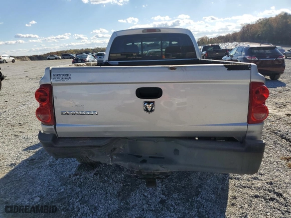 2005 Dodge Dakota ST with VIN 1D7HW22KX5S133507, listed as a Copart auction lot 81101624 with 174,948 mi miles and Salvage Title. Bid and sale history available at carsss.com. Image 6.
