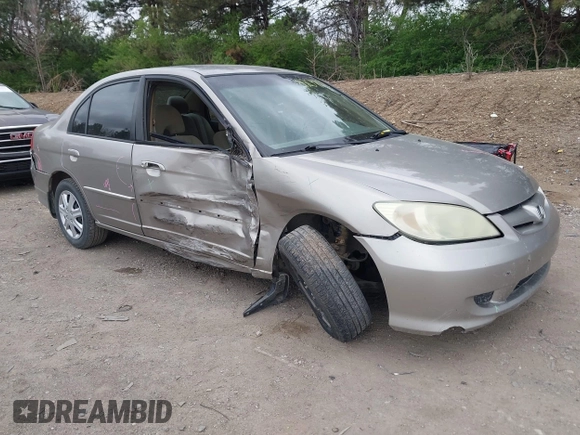 2004 Honda Civic LX with VIN 1HGES16504L006685, listed as a IAAI auction lot 42041190 with 172,355 mi miles and . Bid and sale history available at DreamBid. Image 1.