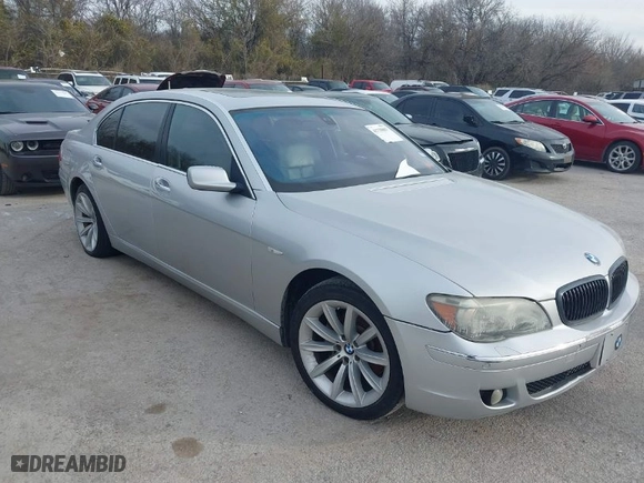 2007 BMW 7 Series 750Li with VIN WBAHN83597DT65335, listed as a IAAI auction lot 41738807 with 125,228 mi miles. Bid and sale history available at carsss.com. Image 1.