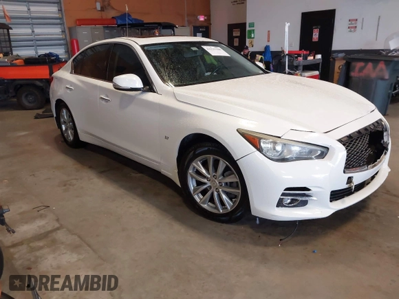 2014 Infiniti Q50 Premium z VIN JN1BV7AP0EM679026, wystawiony jako IAAI lot #42225108 z przebiegiem 96 656 mil mil oraz . Historia ofert i sprzedaży dostępna na DreamBid. Obrazek 1.
