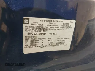 2007 Chevrolet Tahoe LT z VIN 1GNFC13J97R157437, wystawiony jako IAAI lot #41962796 z przebiegiem Nie podano mil oraz . Historia ofert i sprzedaży dostępna na DreamBid. Obrazek 9.