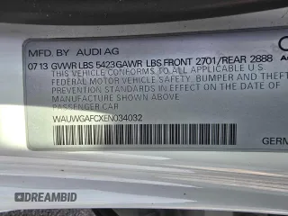 2014 Audi A7 Premium Plus z VIN WAUWGAFCXEN034032, wystawiony jako Copart lot #57720195 z przebiegiem 120 959 mil mil oraz Tytuł czysty. Historia ofert i sprzedaży dostępna na DreamBid. Obrazek 10.