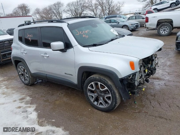 2016 Jeep Renegade Latitude with VIN ZACCJABT6GPE12404, listed as a IAAI auction lot 41688658 with 94,306 mi miles. Bid and sale history available at carsss.com. Image 1.
