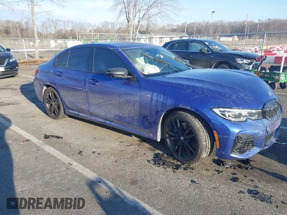 2020 BMW 3 Series M340i xDrive with VIN WBA5U9C04LFH45166, listed as a IAAI auction lot 41326152 with 37,746 mi miles and . Bid and sale history available at DreamBid. Image 1.