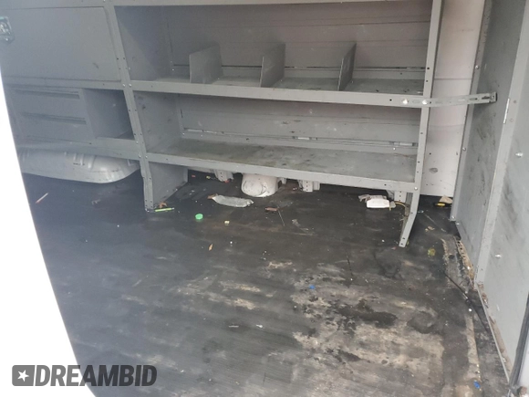 2019 Chevrolet Express Cargo with VIN 1GCWGBFGXK1239395, listed as a Copart auction lot 81158754 with 165,636 mi miles and Salvage title. Bid and sale history available at DreamBid. Image 10.