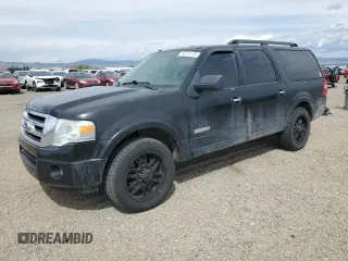 2008 Ford Expedition Max Eddie Bauer z VIN 1FMFK18558LA05825, wystawiony jako Copart lot #56741125 z przebiegiem 119 443 mil mil oraz Czysty tytuł • Clean title. Historia ofert i sprzedaży dostępna na DreamBid. Obrazek 1.