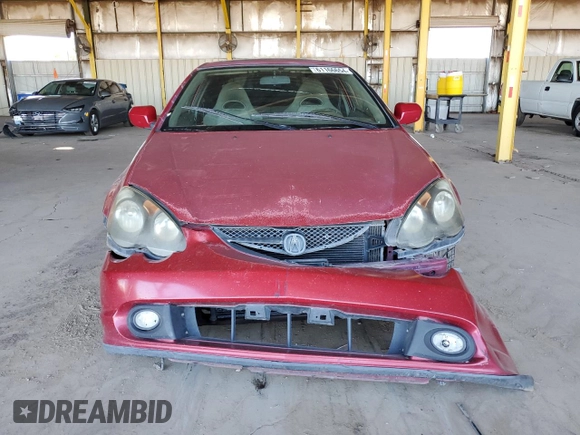 2002 Acura RSX Manual with VIN JH4DC53852C040081, listed as a Copart auction lot 61166654 with 334,675 mi miles and Salvage Title. Bid and sale history available at carsss.com. Image 5.