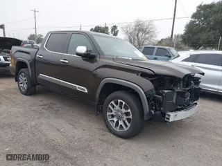 2024 Toyota Tundra 4WD 1794 Edition Hybrid with VIN 5TFMC5DB2RX078107, listed as a IAAI auction lot 41412318 with 1 mi miles. Bid and sale history available at carsss.com. Image 1.