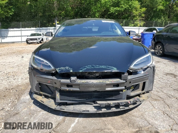 2017 Tesla Model S 100D with VIN 5YJSA1E28HF192397, listed as a Copart auction lot 55455995 with 90,534 mi miles and Salvage title. Bid and sale history available at DreamBid. Image 5.