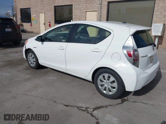 2012 Toyota Prius One with VIN JTDKDTB33C1027813, listed as a IAAI auction lot 41721224 with 183,054 mi miles. Bid and sale history available at carsss.com. Image 3.
