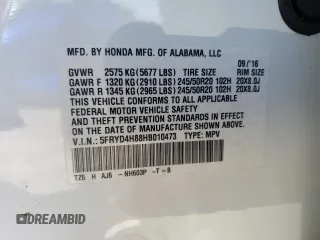 2017 Acura MDX Advance z VIN 5FRYD4H88HB010473, wystawiony jako Copart lot #52225265 z przebiegiem 80 307 mil mil oraz Szkoda całkowita • Salvage title. Historia ofert i sprzedaży dostępna na DreamBid. Obrazek 13.