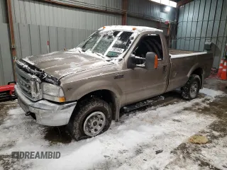 2004 Ford Super Duty F-250 XL with VIN 1FTNF21L44ED14929, listed as a Copart auction lot 41801945 with 143,761 mi miles and Salvage Title. Bid and sale history available at carsss.com. Image 1.