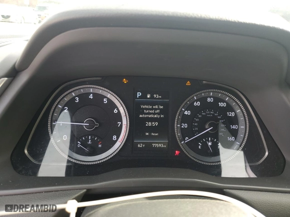 2021 Hyundai Sonata SEL with VIN 5NPEL4JA7MH105722, listed as a Copart auction lot 82770554 with 77,593 mi miles and Salvage Title. Bid and sale history available at carsss.com. Image 9.