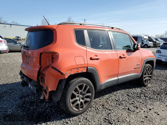 2016 Jeep Renegade Latitude with VIN ZACCJBBT8GPD87477, listed as a Copart auction lot 49925375 with 73,585 mi miles and Salvage Title. Bid and sale history available at carsss.com. Image 3.