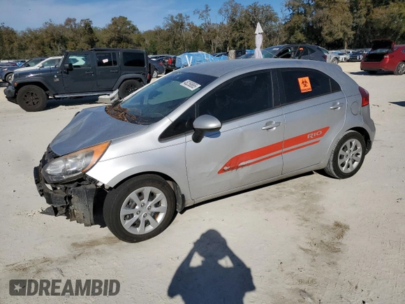 2016 Kia Rio LX with VIN KNADM5A36G6638950, listed as a Copart auction lot 48258865 with 96,382 mi miles and Salvage Title. Bid and sale history available at carsss.com. Image 1.