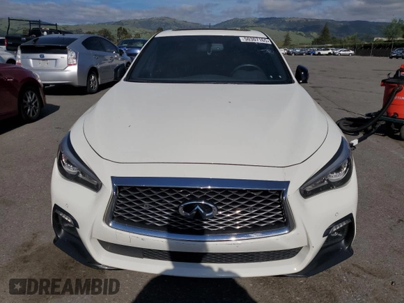 2018 Infiniti Q50 Red Sport 400 with VIN JN1FV7AP3JM640099, listed as a Copart auction lot 50307165 with 52,225 mi miles and Clean Title. Bid and sale history available at DreamBid. Image 5.