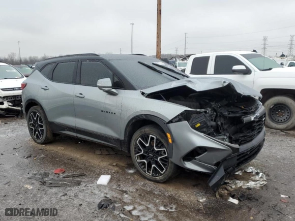 2024 Chevrolet Blazer RS with VIN 3GNKBERS7RS154156, listed as a Copart auction lot 43217755 with 13,172 mi miles and Salvage Title. Bid and sale history available at carsss.com. Image 4.