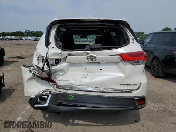2017 Toyota Highlander Limited with VIN 5TDDZRFH4HS449506, listed as a Copart auction lot 60655085 with 109,494 mi miles and Salvage title. Bid and sale history available at DreamBid. Image 6.
