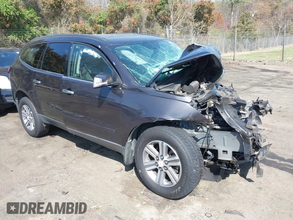 2015 Chevrolet Traverse LT with VIN 1GNKRGKD5FJ138019, listed as a IAAI auction lot 41918331 with Not Provided miles. Bid and sale history available at carsss.com. Image 1.