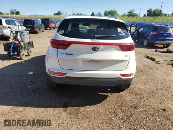 2017 Kia Sportage EX with VIN KNDPNCACXH7183291, listed as a Copart auction lot 62866255 with 87,401 mi miles and Salvage title. Bid and sale history available at DreamBid. Image 6.