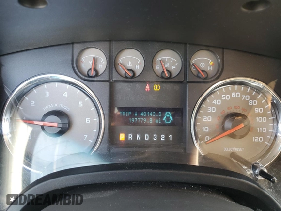 2009 Ford F-150 XL with VIN 1FTRW12889FB46414, listed as a Copart auction lot 57689325 with 197,779 mi miles and Salvage title. Bid and sale history available at DreamBid. Image 9.
