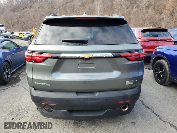 2022 Chevrolet Traverse LT Leather with VIN 1GNERHKW9NJ105351, listed as a Copart auction lot 83331064 with 25,013 mi miles and Salvage Title. Bid and sale history available at carsss.com. Image 6.